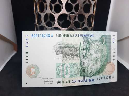 1st Issue T Mboweni Ten Rand-Tien Rand
